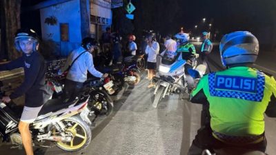 Patroli Cipkon Pilkada, Polres Situbondo Amankan Puluhan Motor Balap Liar