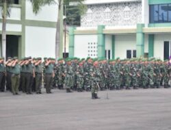 Korem 043/Gatam Gelar Upacara Bulanan