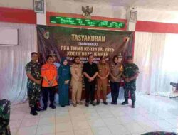 Tasyakuran dan Peletakan Batu Pertama Program Pra-TMMD ke-124 Tahun 2025 Kodim 0824 Jember