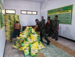 Pendistribusian Beras Stabilisasi Pasokan dan Harga Pangan (SPHP) Wilayah Kabupaten Jember di Posramil 0824/29 Ajung.