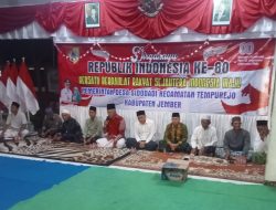 Bersama Masyarakat , Pemdes Sidodadi Menggelar Tasyakuran Malam 17 Agustus 2025