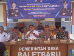 Satreskoba Polres Jember Gelar Pembinaan dan Penyuluhan Bahaya Penyalahgunaan Narkoba di Desa Baletbaru kecamatan Sukowono Jember