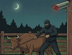 Aksi Pencurian 2 Ekor Sapi Di Nogosari Jember Terekam CCTV ,Kades Himbau Tingkatkan Siskamling.