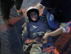 Minim Rambu, Pengendara Motor Terjatuh di Tambak Rejo–Sidogiri