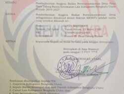 Melanggar Sanksi Adat, Anggota BPD Talang Rasau Diberhentikan Secara Tidak Hormat