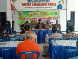 Musdes Tentang Pembentukan Panitia Penjaringan BPD Desa Bagon Kecamatan Puger