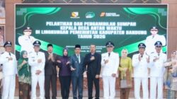 Bupati Bandung Lantik 9 Kepala Desa Terpilih di Pilkades Antar Waktu Kabupaten Bandung