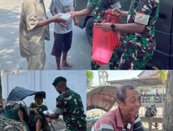 Wakilkan Kemanunggalan TNI-Rakyat, Yonzipur 10/JP/2 Kostrad Sebar Paket Sembako di Jumat Berkah