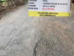 Diduga Dikerjakan Asal Jadi, Proyek Pengaspalan Jalan Didesa Sumberkolak Dikeluhkan Warga