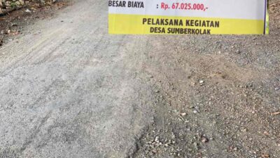 Diduga Dikerjakan Asal Jadi, Proyek Pengaspalan Jalan Didesa Sumberkolak Dikeluhkan Warga