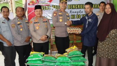 Sambut Hari Bhayangkara ke-80, Polres Bengkulu Utara Salurkan Bansos Sembako ke Panti Asuhan