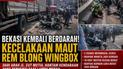 Rem Blong Wing Box di Lampu Merah Cut Meutia Bekasi, 2 Orang Tewas 10 Motor Ringsek
