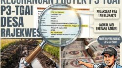 DIDUGA ASAL JADI DAN PAKAI MATERIAL ILEGAL, PROYEK IRIGASI P3-TGAI DESA RAJEKWESI DISOROT LSM TEROPONG