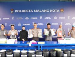Polresta Malang Kota Amankan Dua Kurir Jaringan Aceh Sita 3,2 Kg Sabu dan 2.480 Butir Ekstasi