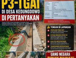 Proyek P3-TGAI di Desa Kedungdowo Situbondo Disorot, Kualitas Bangunan Dipertanyakan