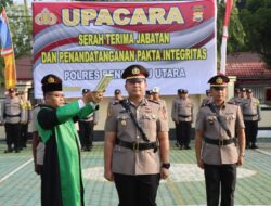 KAPOLRES BENGKULU UTARA PIMPIN SERTIJAB KAPOLSEK KETAHUN DAN GIRI MULYA