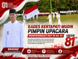 Kades Kertapati Mudik, Baihaqi, Pimpin Upacara Pengibaran Bendera Memperingati HUT ke-81 RI