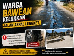 ASPAL BARU SEBULAN SUDAH MELELEH DI BAWEAN, GMBI DESAK PUTR GRESIK TINDAK TEGAS PELAKSANA PROYEK