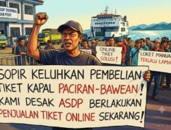 Sopir Truk Logistik Mengeluh Ketidakpastian Tiket Penyeberangan Paciran–Bawean, Desak ASDP Terapkan Sistem Online