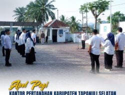 Perkokoh Kedisiplinan dan Sinergi, Kasi Sengketa Pimpin Apel Pagi ATR/BPN Tapanuli Selatan