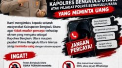 Waspada Penipuan Catut Nama Kapolres! Polres Bengkulu Utara Imbau Warga Jangan Mudah Percaya