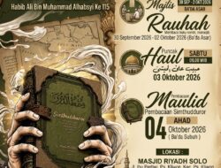Haul Solo 2026: Jadwal Rangkaian Acara Habib Ali bin Muhammad Al-Habsyi ke-115 di Masjid Riyadh