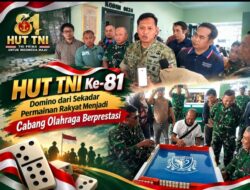 Orado Jember Jadi Panggung Lahirnya Atlet dan Industri Baru Domino Menyambut HUT TNI ke-81 di Makodim 0824/Jember