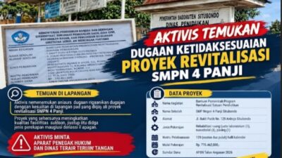 Aktivis Bongkar Borok Proyek Revitalisasi Ratusan Juta di SMPN 4 Panji: Diduga Tak Sesuai Juknis hingga Abaikan Spesifikasi