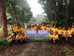 WUJUDKAN LINGKUNGAN LESTARI, POLRES BENGKULU UTARA GELAR AKSI GREEN POLICING DI KEMUMU