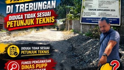 Sorot Pengerjaan Lapen Didesa Trebungan , LSM Penjara Tuding Pengawasan Dinas PUPP Situbondo Tumpul